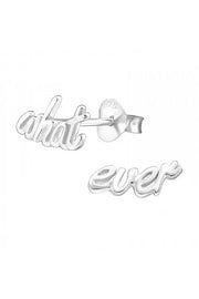 Sterling Silver "What Ever" Ear Studs - SS