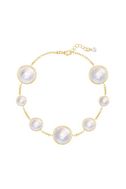 Mother Of Pearl Station Bracelet - GF