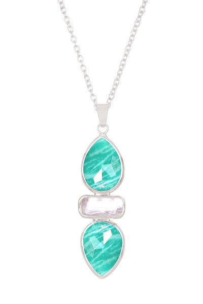 Amazonite Pendant Necklace - SF