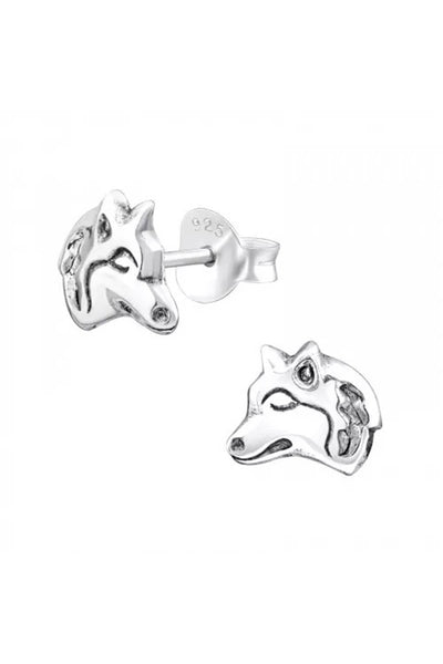 Sterling Silver Wolf Ear Studs - SS