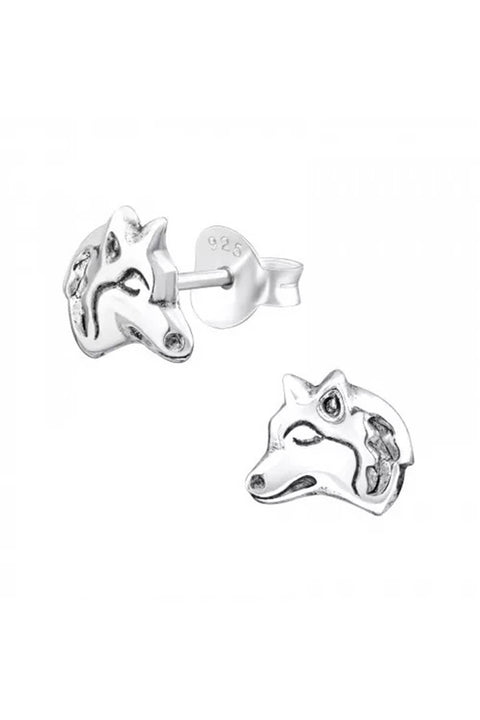 Sterling Silver Wolf Ear Studs - SS