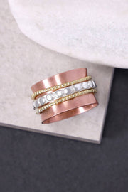 Rose Gold Plated Spinner Ring - SF