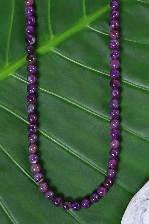 Amethyst Mala Beads Necklace - SF