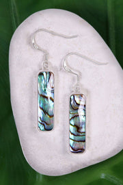 Abalone Quartz Rectangle Earrings - SF