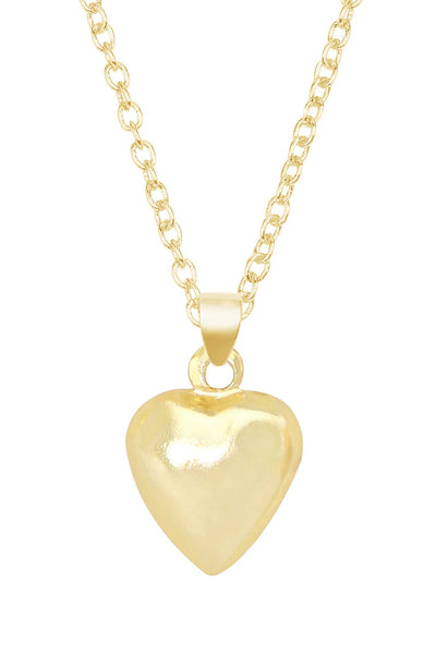 Polished Heart Pendant Necklace - GF