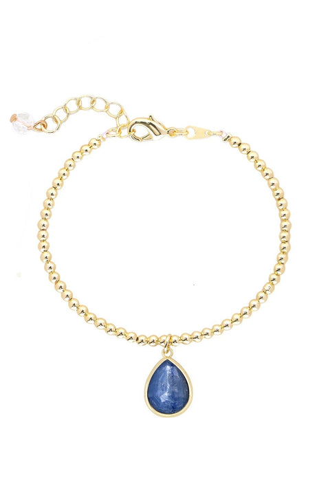 Kyanite Beaded Charm Bracelet - GF