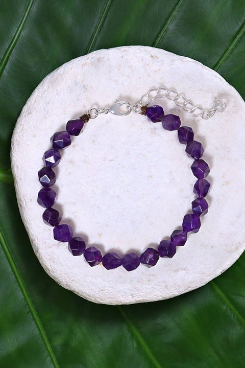 Amethyst Beaded Bracelet - SF