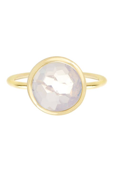 Moonstone Crystal Round Ring - GF