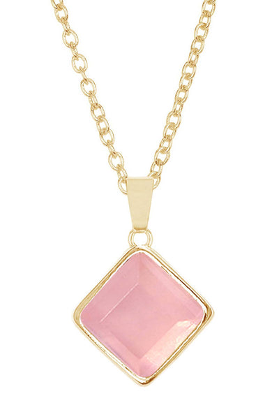 Rose Quartz Rachel Pendant Necklace - GF