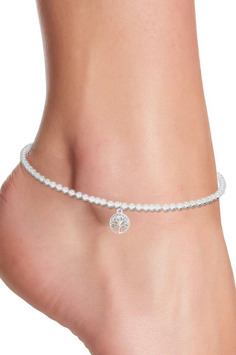 Tree of Life Charm Beaded Anklet - SF
