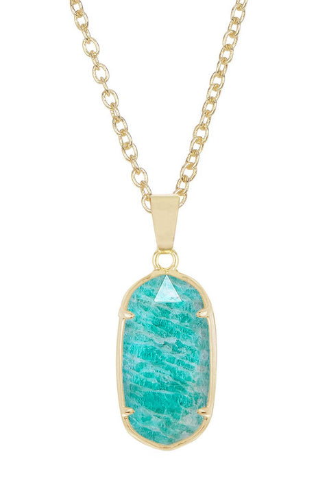 Amazonite Casey Pendant Necklace - GF