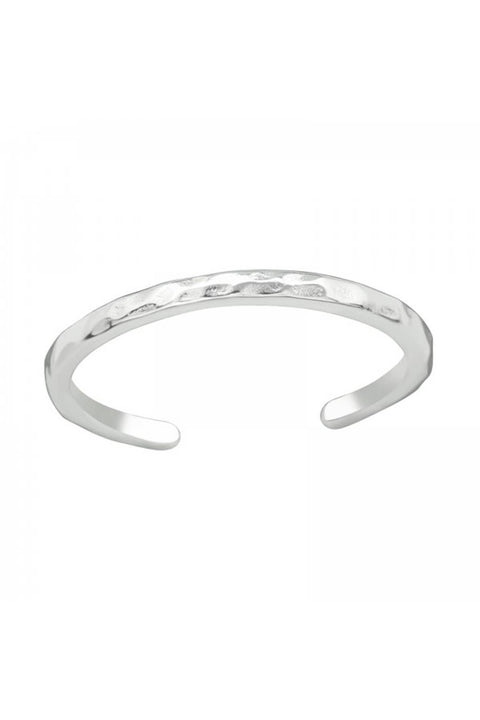 Sterling Silver Plain Adjustable Toe Ring - SS