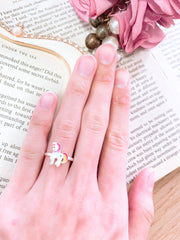 Sterling Silver Children's Adjustable Unicorn Ring - SS