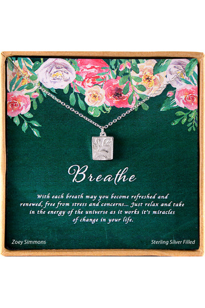 'Breathe' Boxed Charm Necklace - SF