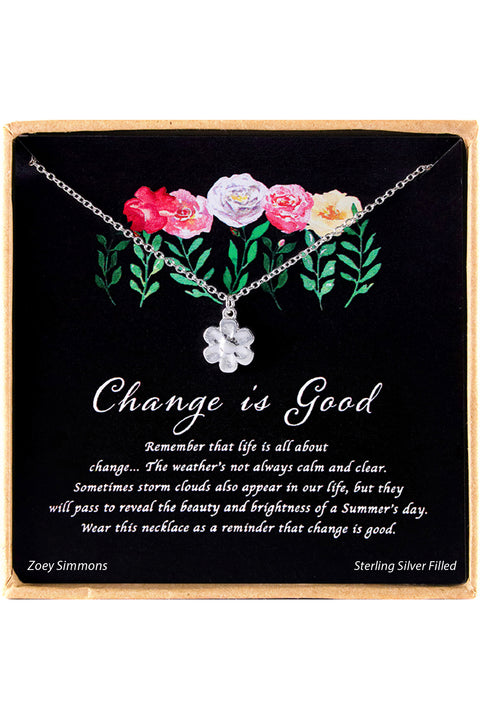 'Change Is Good' Boxed Charm Necklace - SF