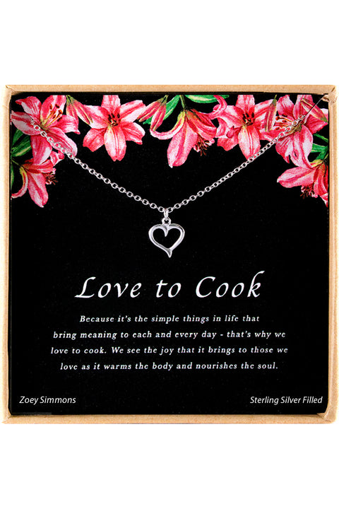 'Love To Cook' Boxed Charm Necklace - SF