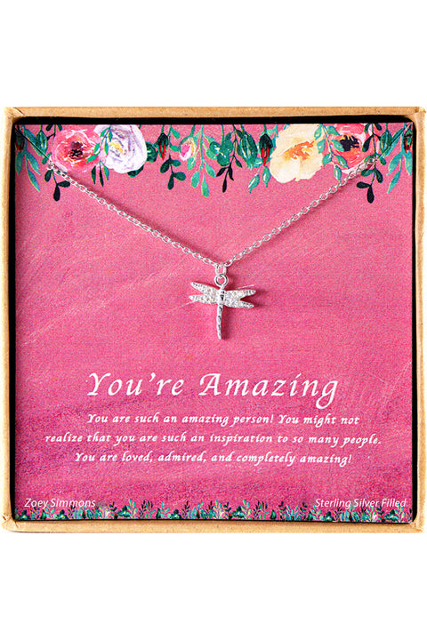 'You're Amazing' Boxed Charm Necklace - SF