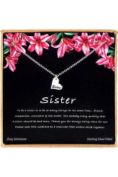 'Sister' Boxed Charm Necklace - SF