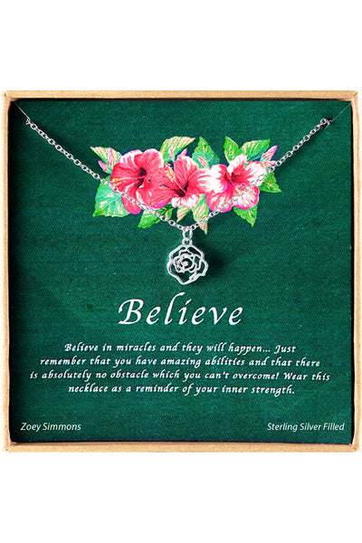 'Believe' Boxed Charm Necklace - SF