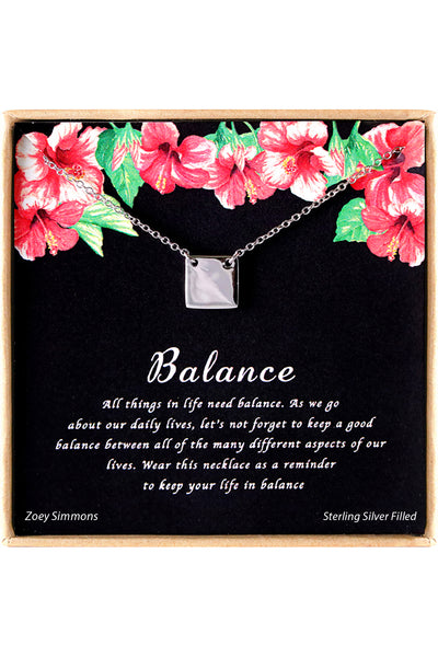 'Balance' Boxed Charm Necklace - SF