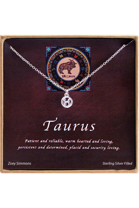 'Zodiac' Boxed Taurus Necklace - SF