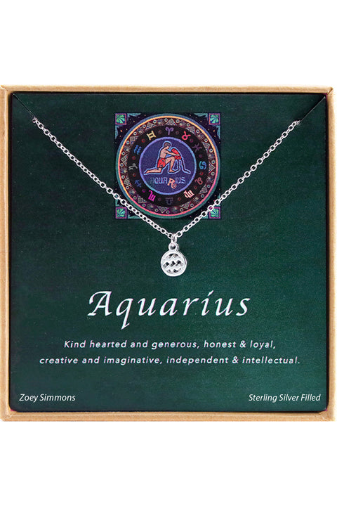 'Zodiac' Boxed Aquarius Necklace - SF