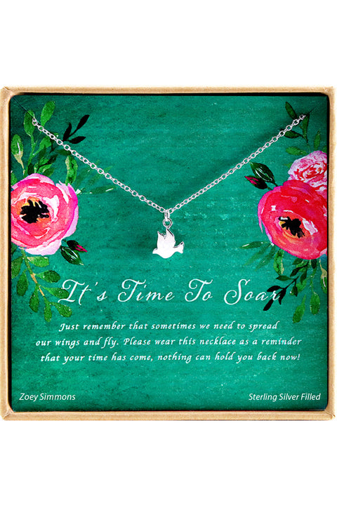 'It's Time To Soar' Boxed Charm Necklace - SF