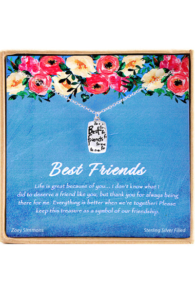 'Best Friends' Boxed Charm Necklace - SF