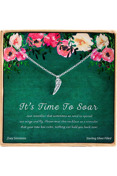 'It's Time To Soar' Boxed Charm Necklace - SF