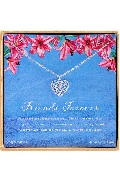 'Friends Forever' Boxed Charm Necklace - SF