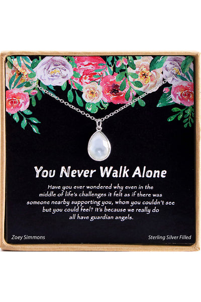 'You Never Walk Alone' Boxed Charm Necklace - SF