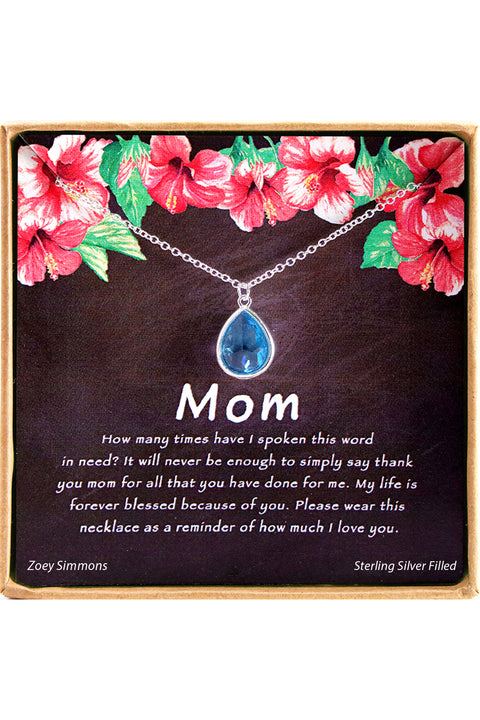 'Mom' Boxed Charm Necklace - SF