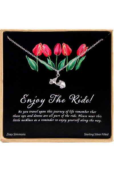 'Enjoy The Ride' Boxed Charm Necklace - SF