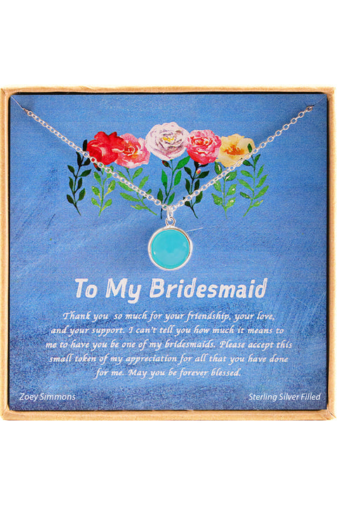 'To My Bridesmaid' Boxed Charm Necklace - SF