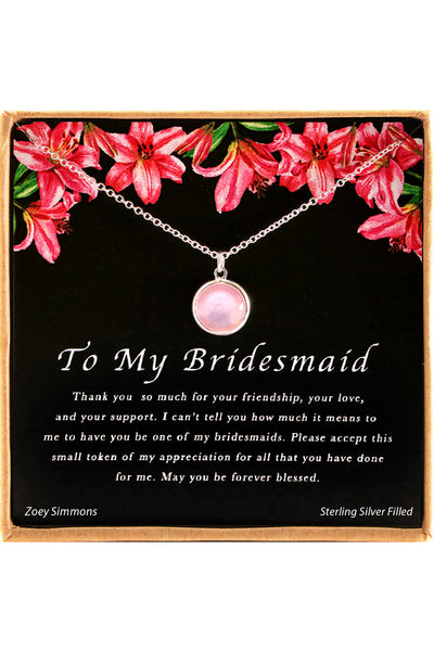 'To My Bridesmaid' Boxed Charm Necklace - SF