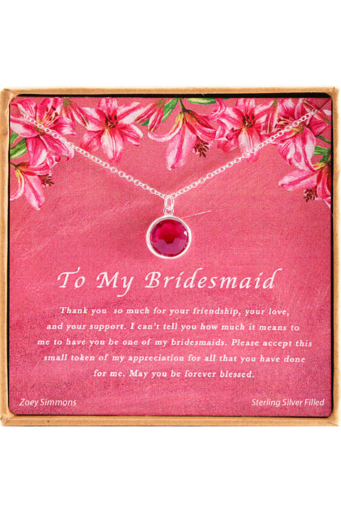 'To My Bridesmaid' Boxed Charm Necklace - SF