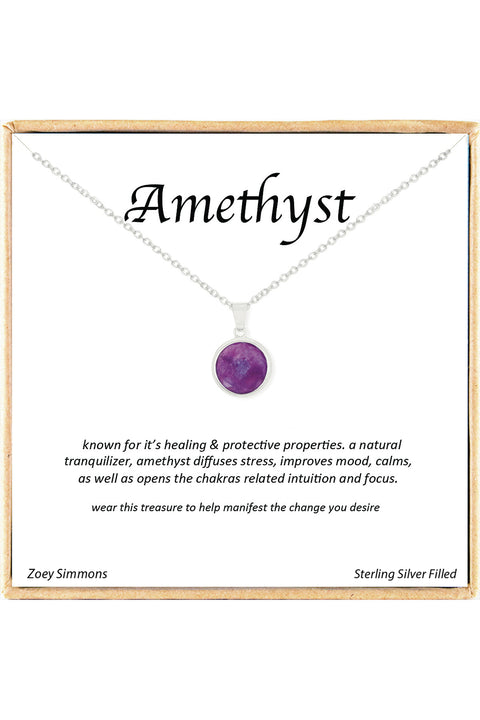 'Gemstone' Boxed Charm Necklace - SF