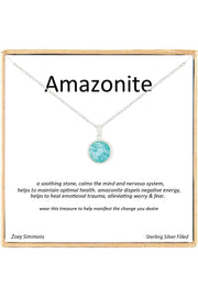 'Gemstone' Boxed Charm Necklace - SF