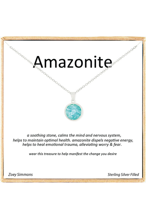 'Gemstone' Boxed Charm Necklace - SF