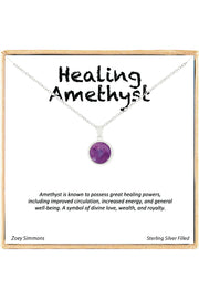 'Healing Gemstone' Boxed Charm Necklace - SF