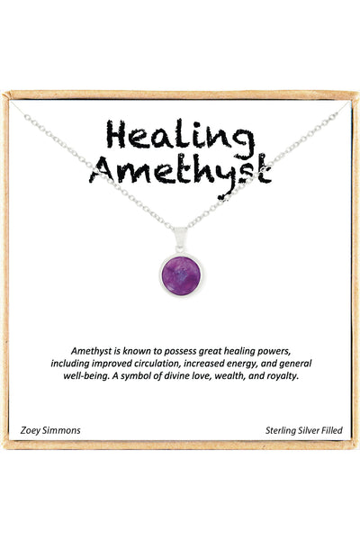 'Healing Gemstone' Boxed Charm Necklace - SF