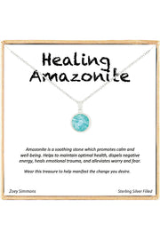'Healing Gemstone' Boxed Charm Necklace - SF