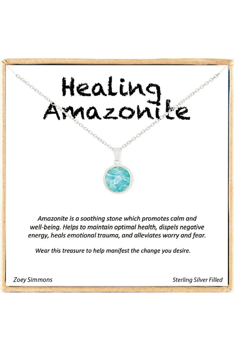 'Healing Gemstone' Boxed Charm Necklace - SF