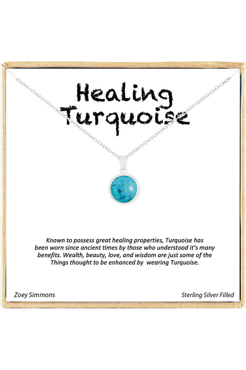 'Healing Gemstone' Boxed Charm Necklace - SF
