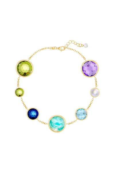 Mixed Stone Station Bracelet - GF