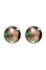 Black Mother Of Pearl Post Earrings - SF