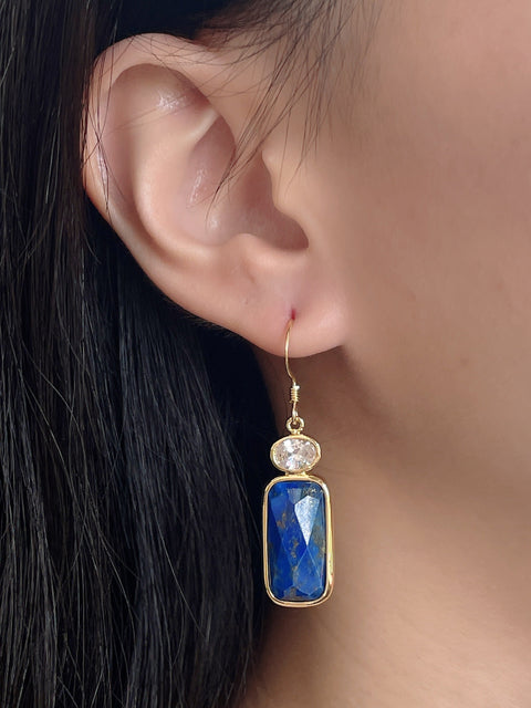 Lapis Drop Earrings - GF