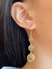 Unakite Drop Earrings - GF