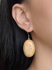 Lily Fossil Statement Earrings - GF