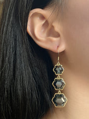 Hematite Drop Earrings - GF